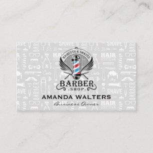 Barbershop Haircuts & Shaves Business Card