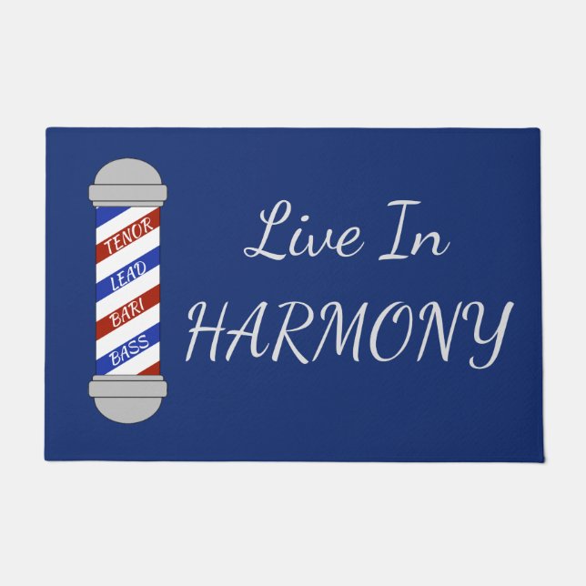 Barbershop Harmony Door Mat (Front)