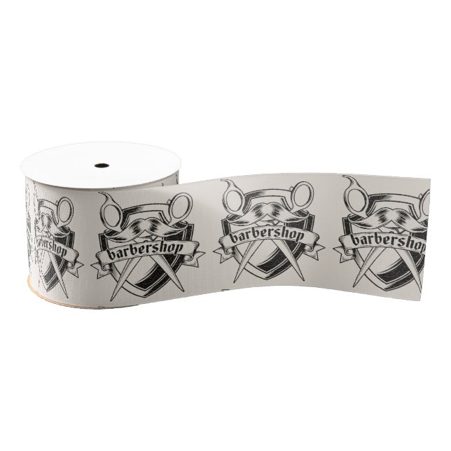 Barbershop leather look grosgrain ribbon (Spool)