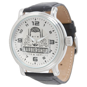 Barbershop leather look watch