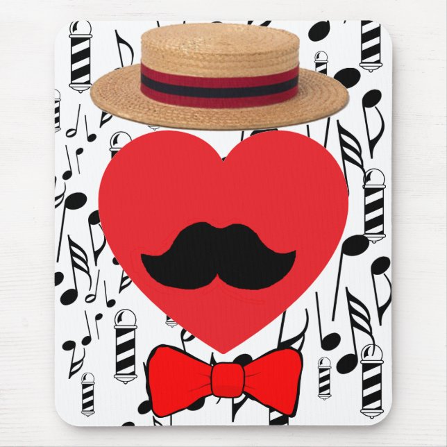 Barbershop Lover Mouse Mat (Front)