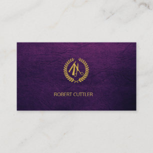 Barbershop luxury purple logo appointment template
