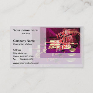 Barbershop Mirror Template Business Card