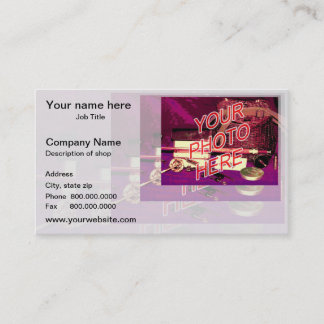 Barbershop Mirror Template Business Card