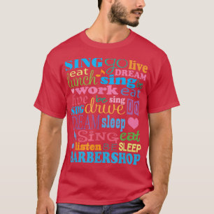 Barbershop Music  Cute Singer Quartet Gift Tee 