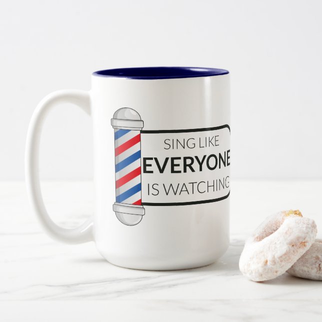 Barbershop Music SING Mug (With Donut)