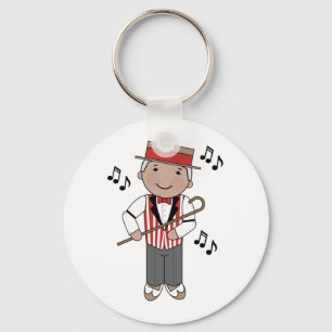 Barbershop Music Singer Gift Key Ring