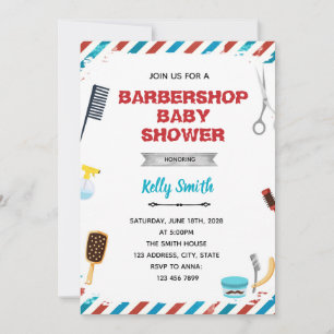 Barbershop party invitation