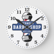 Barbershop Personalised Wall Clock