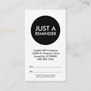 barbershop pole appointment card