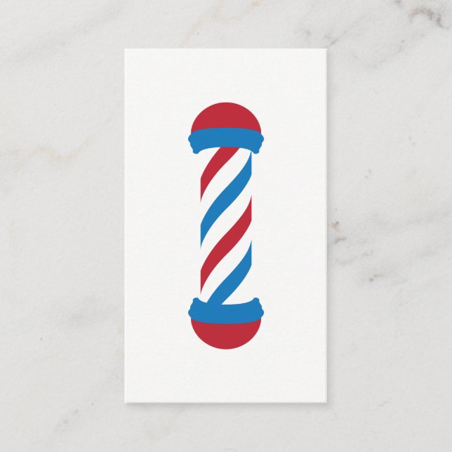 barbershop pole punch card (Front)