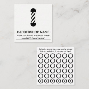 barbershop pole stamp card