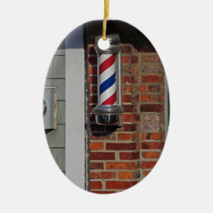 Barbershop Pole Vector Ceramic Tree Decoration