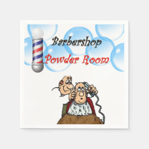Barbershop Powder Room Paper Napkins