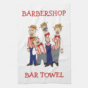 Barbershop Quartet Bar Towel Personalise