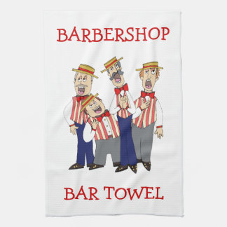 Barbershop Quartet Bar Towel Personalise