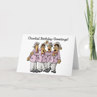 Barbershop Quartet Birthday Greetings Card