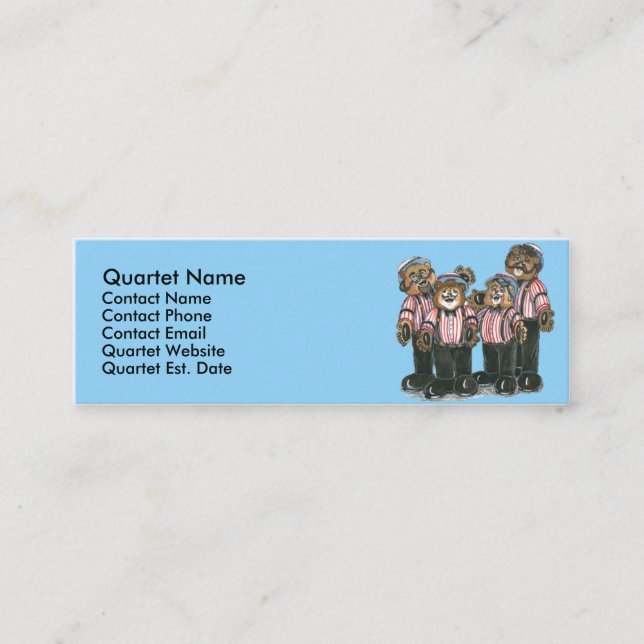 Barbershop Quartet Business Card (Front)
