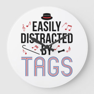 Barbershop Quartet Easily Distracted by Tags Large Clock