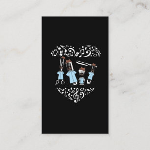 Barbershop Quartet Musical Notes Band Humor Business Card