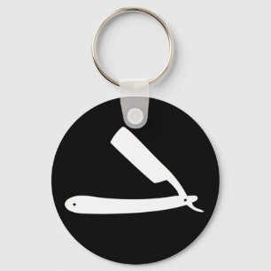 barbershop razor key ring