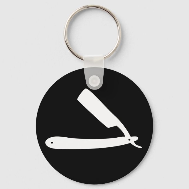 barbershop razor key ring (Front)