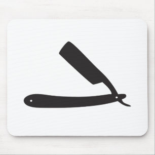 barbershop razor mouse mat