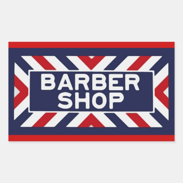 Barbershop Rectangular Sticker (Front)