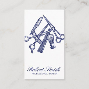 Barbershop   Salon Hair Stylist Tools Business Card