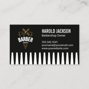Barbershop Scissors and Comb Business Card