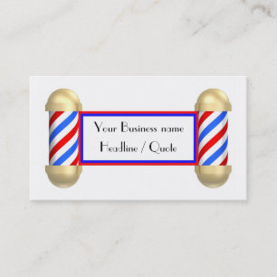 Barbershop scroll business card