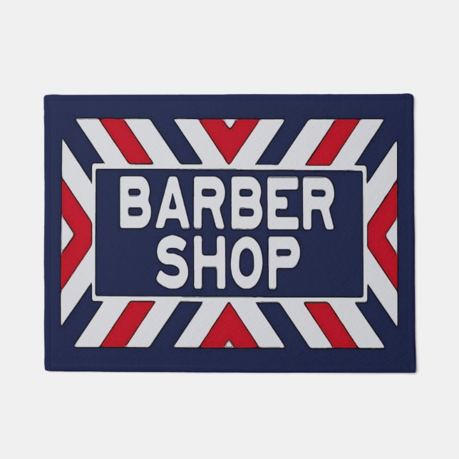 Barbershop Sign 3 Doormat (Front)