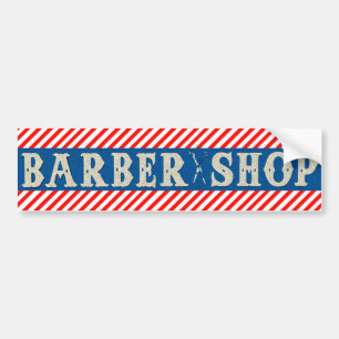 Barbershop Sign Bumper Sticker