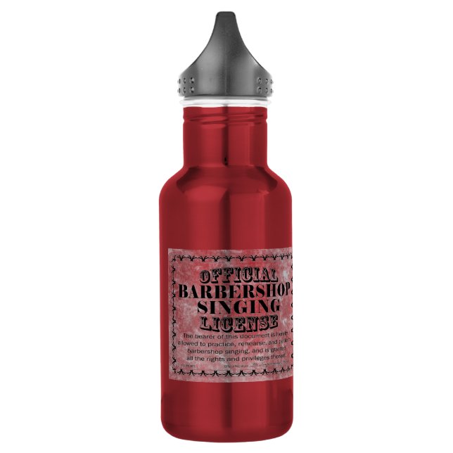 Barbershop Singing License 532 Ml Water Bottle (Left)