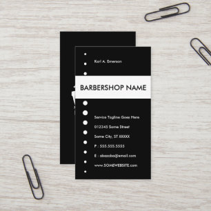 barbershop sugar skull business card