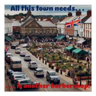 Barbershop Town Poster