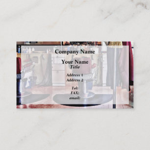 Barbershop With Coat Rack Business Card
