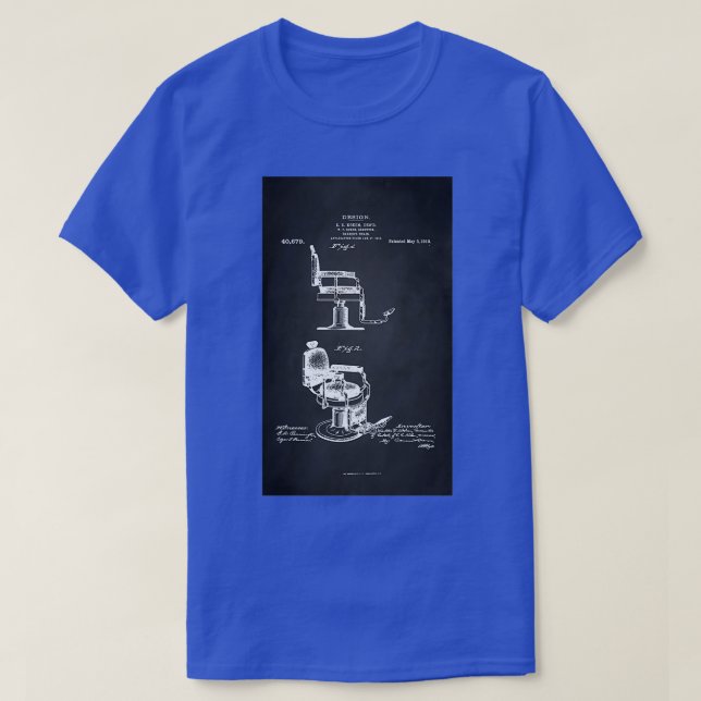 BARBERx27S CHAIR PATEN910 T-Shirt (Design Front)