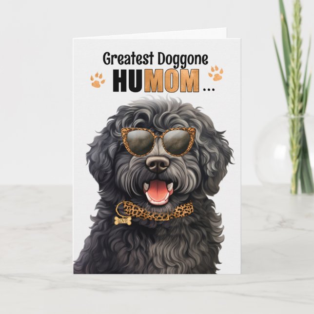 Barbet Dog Greatest HuMOM Mother's Day Holiday Card (Front)