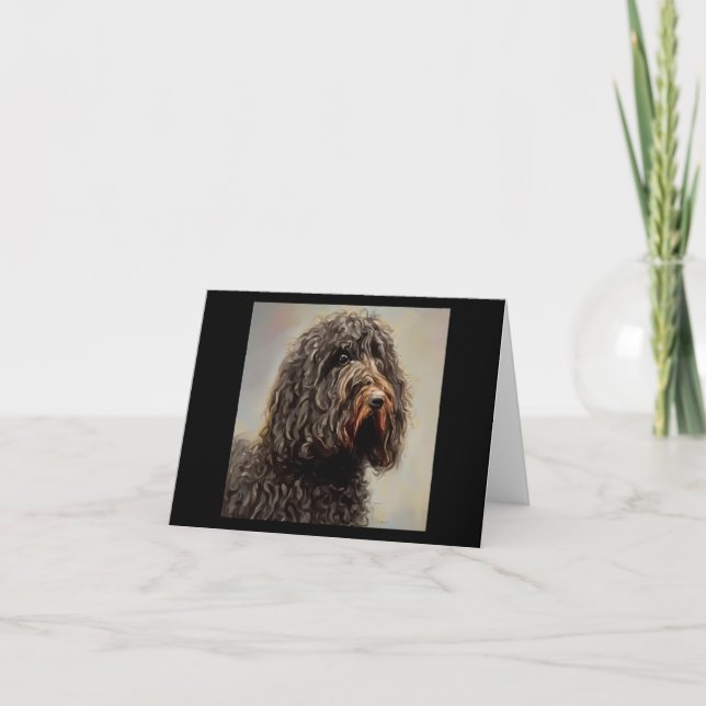 Barbet - Dog Portrait Card (Front)