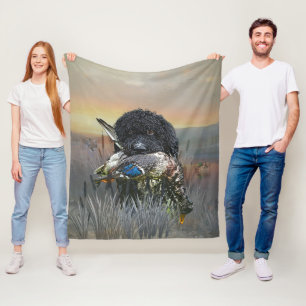 Barbet , French Water Dog Fleece Blanket