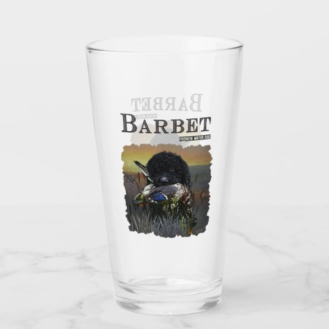 Barbet , 	French Water Dog   Glass (Front)