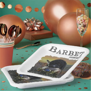 Barbet , French Water Dog Paper Plate