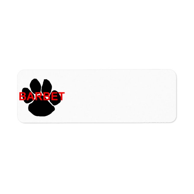 barbet name paw (Front)