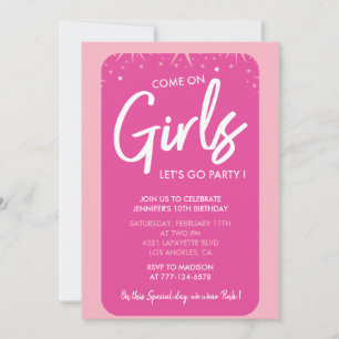 Barbi 10th birthday invitations Trendy Girly