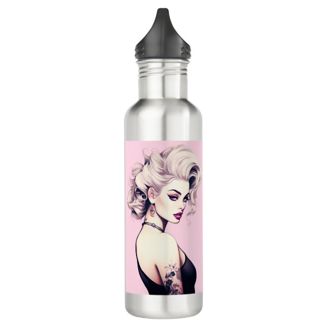 Barbie-Inspired Pin-Up 710 Ml Water Bottle (Left)