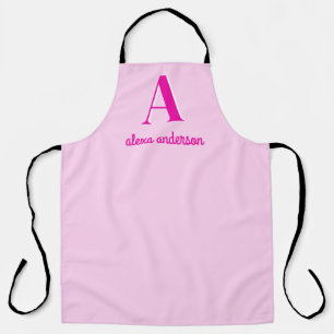 Barbie Pink Monogram Apron