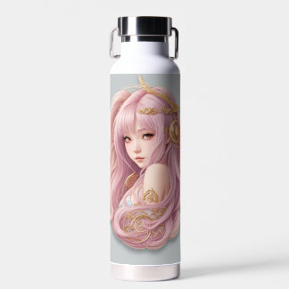 barbie pink with cuteness water bottle
