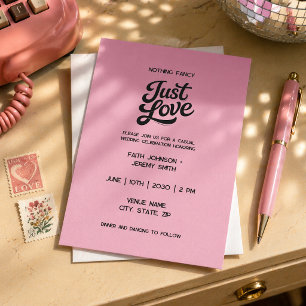 Barbiecore Just Love Pink Retro Invitation