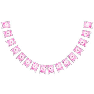 Barbiecore Pink and Hot Pink Fashion Pattern Bunting